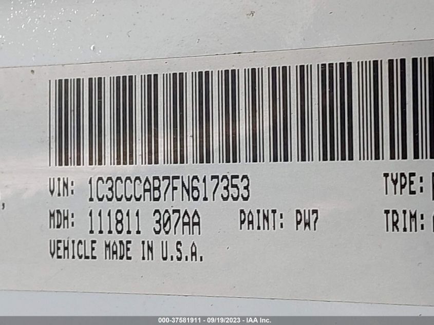 2015 CHRYSLER 200 LIMITED - 1C3CCCAB7FN617353