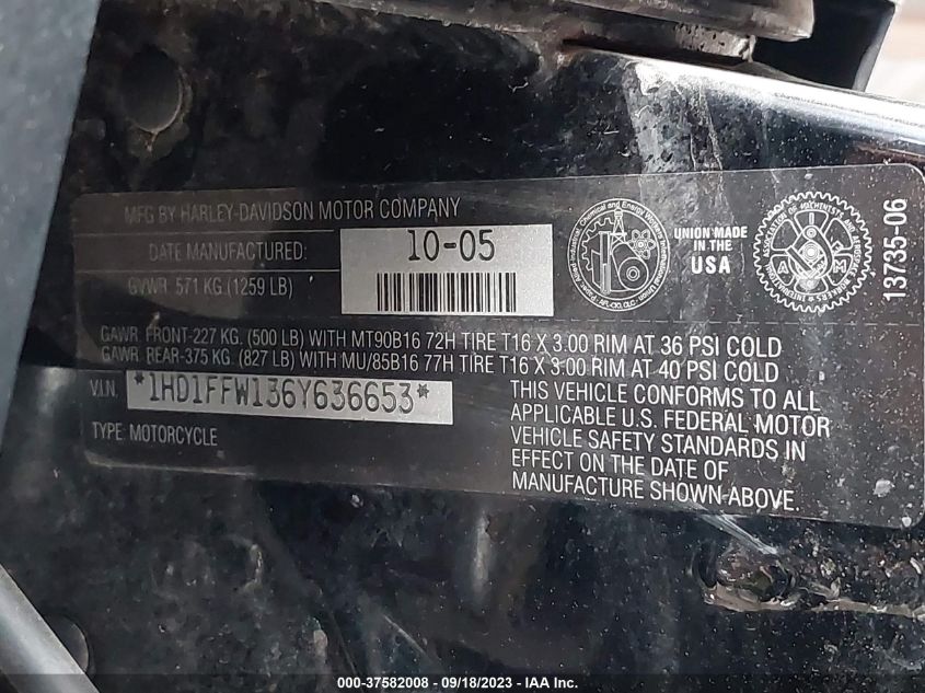 2006 HARLEY-DAVIDSON FLHTCI 1HD1FFW136Y636653