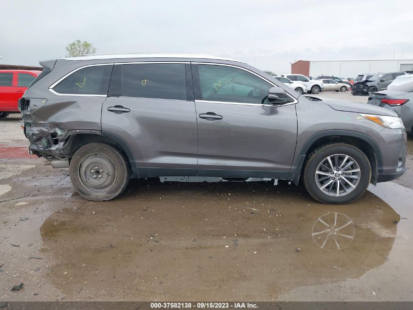 2019 TOYOTA HIGHLANDER XLE - 5TDKZRFH6KS572884