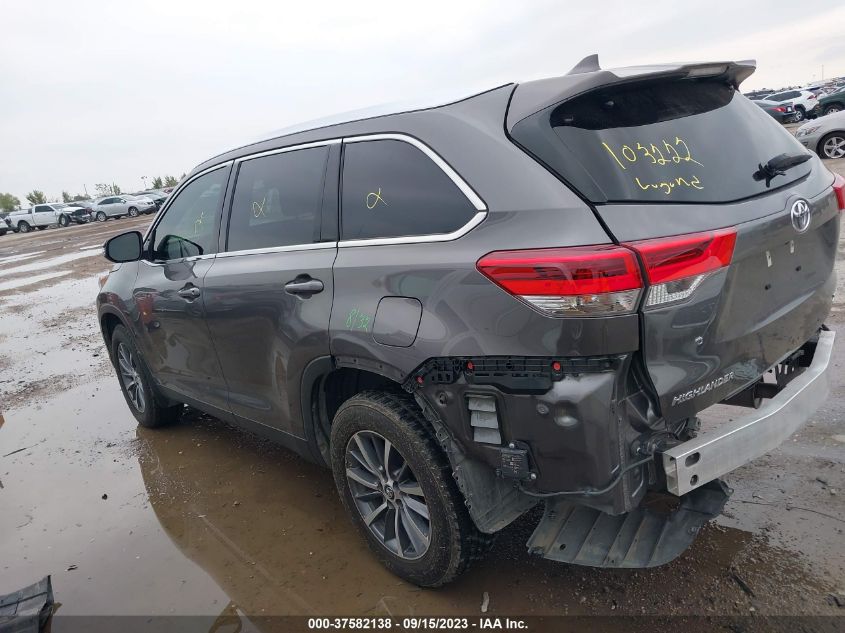 2019 TOYOTA HIGHLANDER XLE - 5TDKZRFH6KS572884