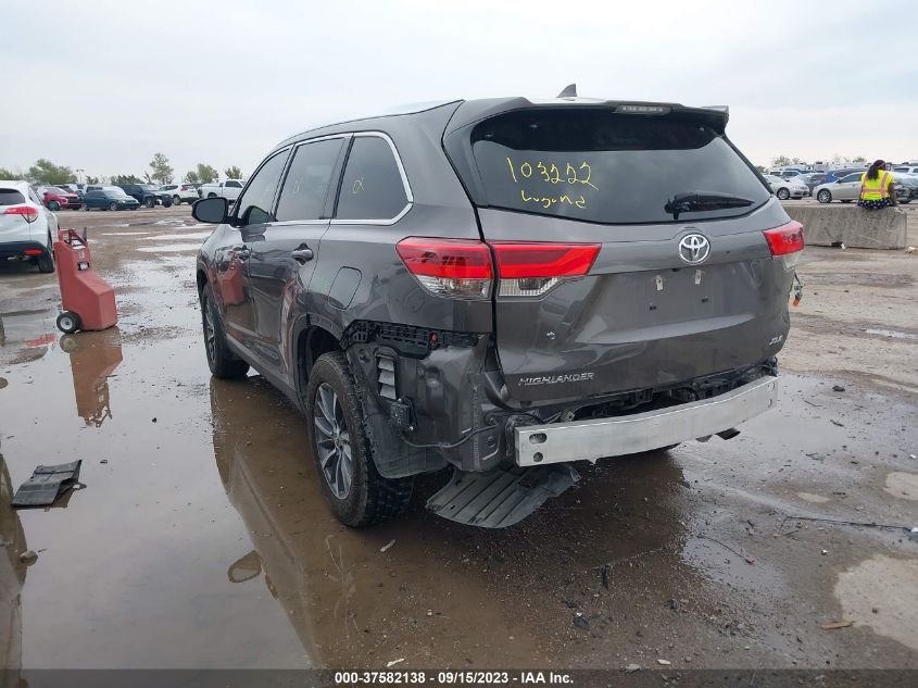 2019 TOYOTA HIGHLANDER XLE - 5TDKZRFH6KS572884