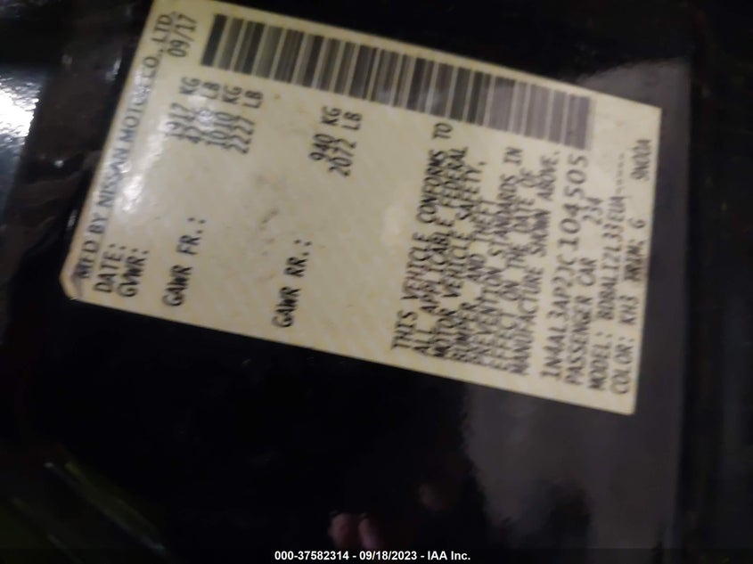 VIN 1N4AL3AP2JC104505 2018 NISSAN ALTIMA 2.5 SV