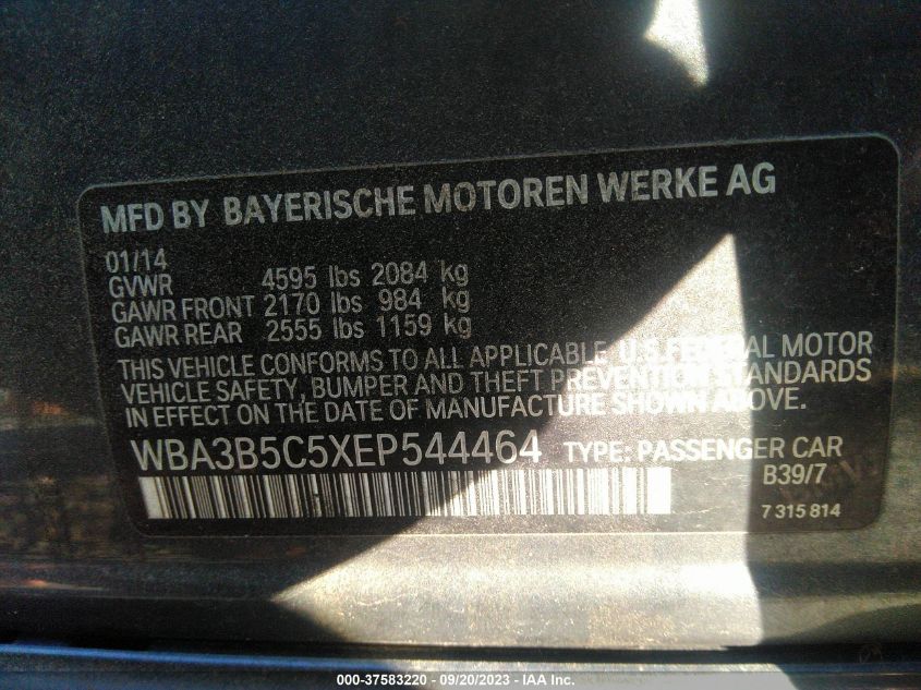 2014 BMW 3 SERIES 328I XDRIVE - WBA3B5C5XEP544464