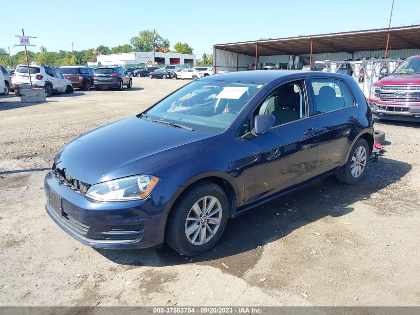 2016 VOLKSWAGEN GOLF TSI S - 3VW117AUXGM059394