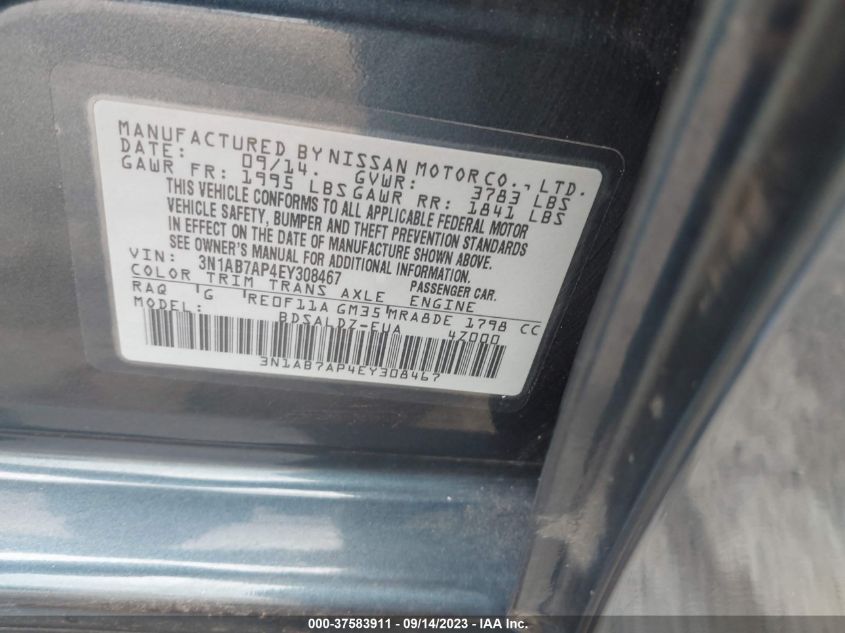 2014 NISSAN SENTRA SV - 3N1AB7AP4EY308467