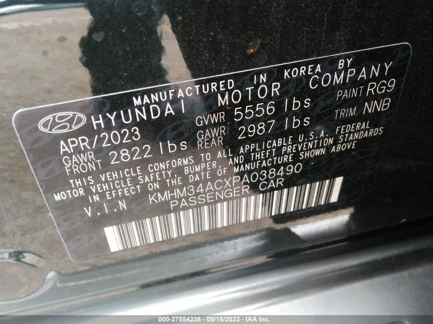 2023 HYUNDAI IONIQ 6 SEL KMHM34ACXPA038490