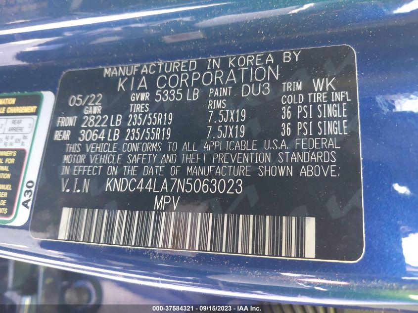 2022 KIA EV6 GT-LINE - KNDC44LA7N5063023