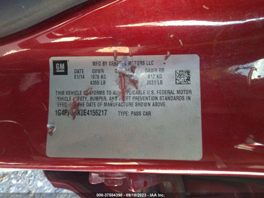 2014 BUICK VERANO - 1G4PP5SK0E4156217