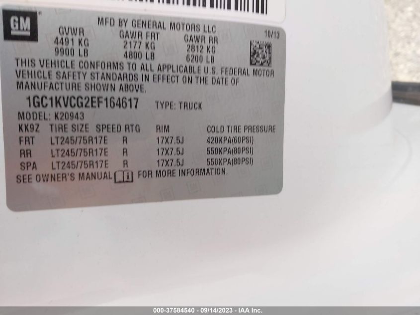 2014 CHEVROLET SILVERADO 2500HD WORK TRUCK - 1GC1KVCG2EF164617