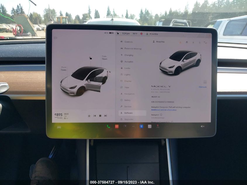 2020 TESLA MODEL Y LONG RANGE - 5YJYGDEE7LF059322