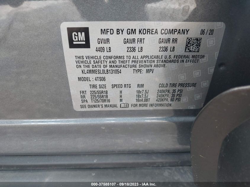 2020 BUICK ENCORE GX SELECT - KL4MMESL0LB131054