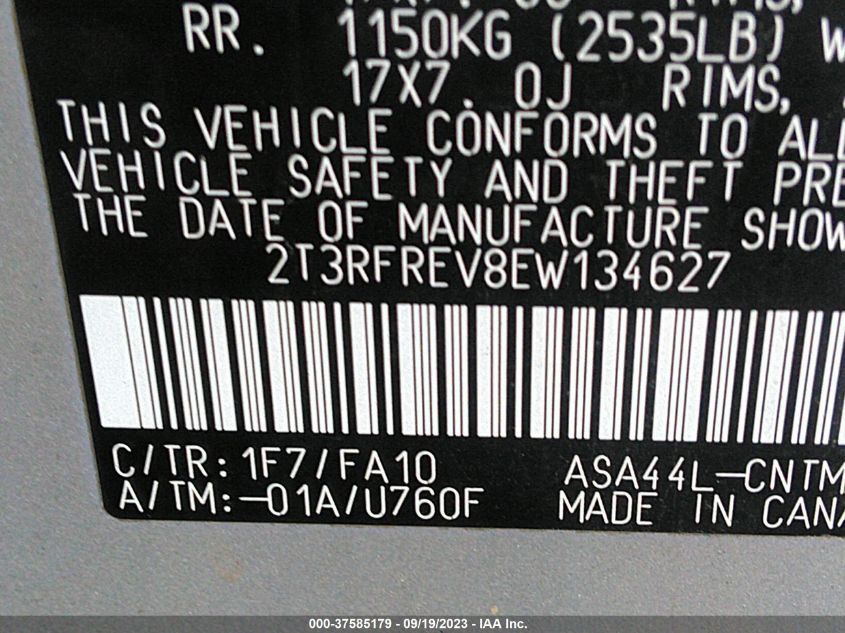 2014 TOYOTA RAV4 XLE - 2T3RFREV8EW134627