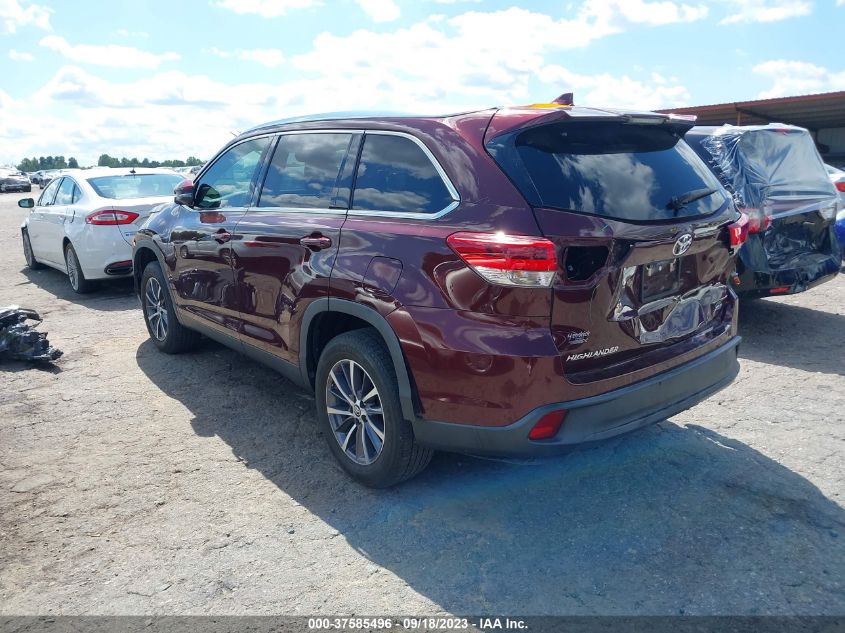 2019 TOYOTA HIGHLANDER SE/XLE - 5TDKZRFH7KS335756