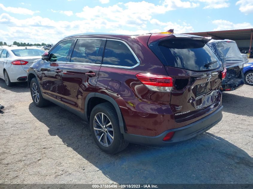 2019 TOYOTA HIGHLANDER SE/XLE - 5TDKZRFH7KS335756