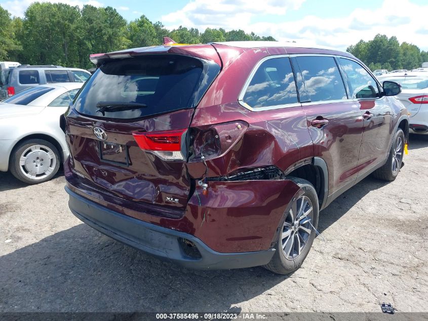 2019 TOYOTA HIGHLANDER SE/XLE - 5TDKZRFH7KS335756