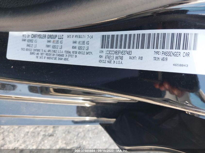 2015 CHRYSLER 200 LIMITED - 1C3CCCAB3FN537483