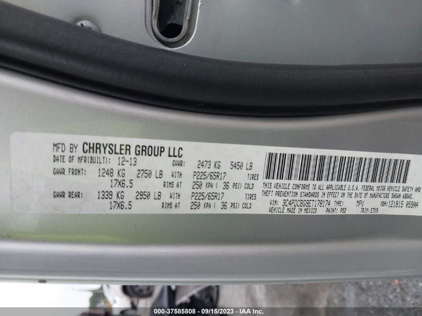 2014 DODGE JOURNEY SXT - 3C4PDCBG9ET178174
