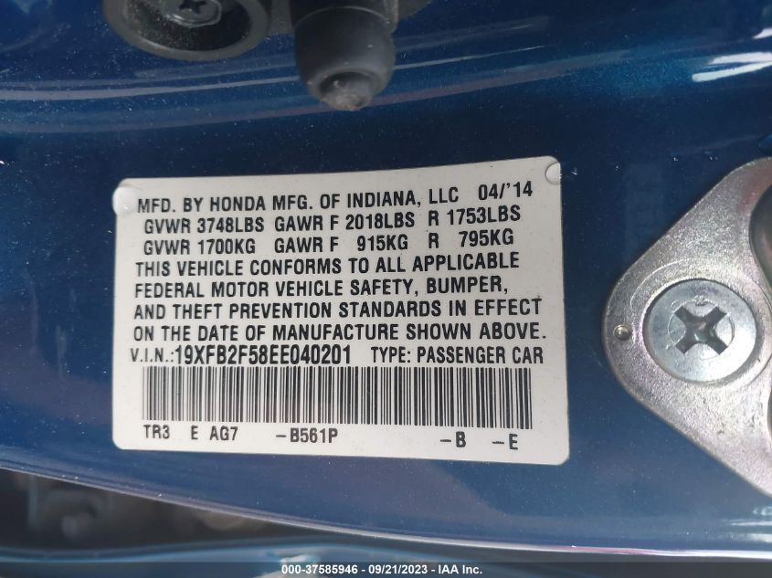 2014 HONDA CIVIC LX - 19XFB2F58EE040201