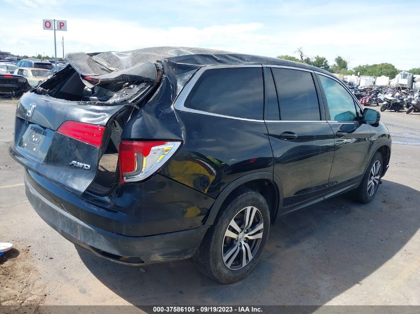 2016 HONDA PILOT EXL - 5FNYF6H57GB067565