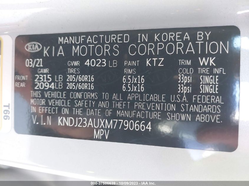 2021 KIA SOUL LX - KNDJ23AUXM7790664
