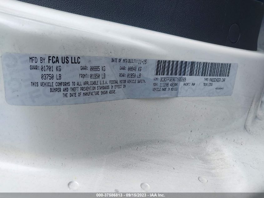 2016 FIAT 500E 3C3CFFGE9GT165269