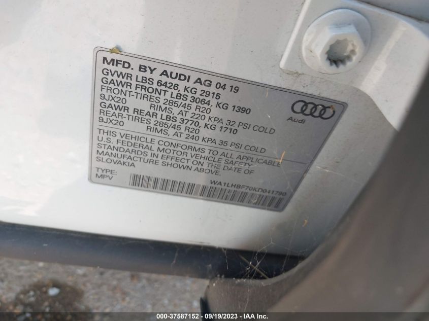 WA1LHBF70KD041790 Audi Q7 PREMIUM PLUS 9