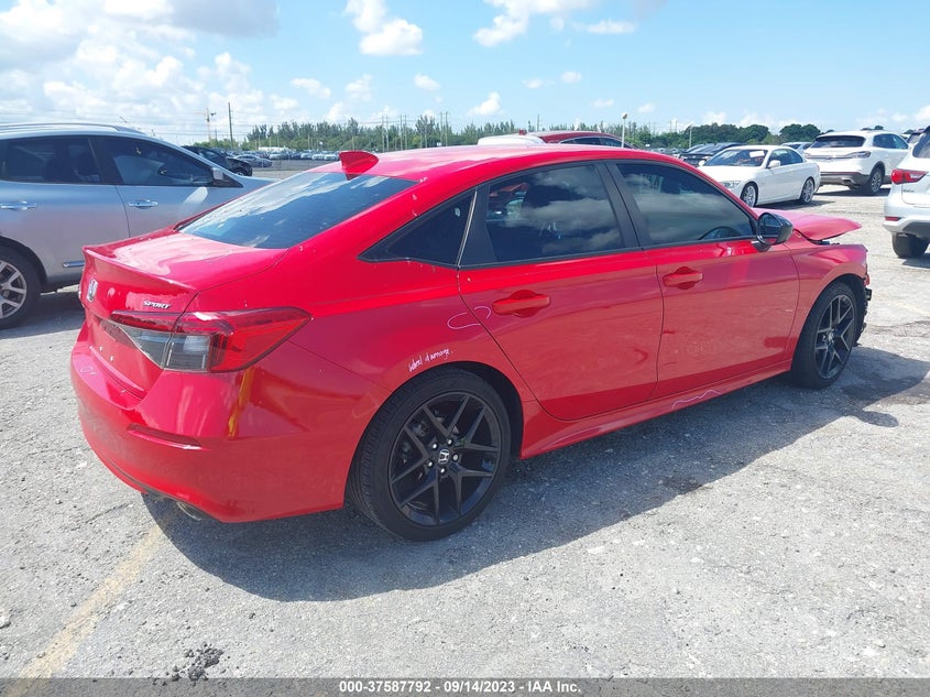 VIN 2HGFE2F58NH544003 2022 HONDA CIVIC SEDAN SPORT