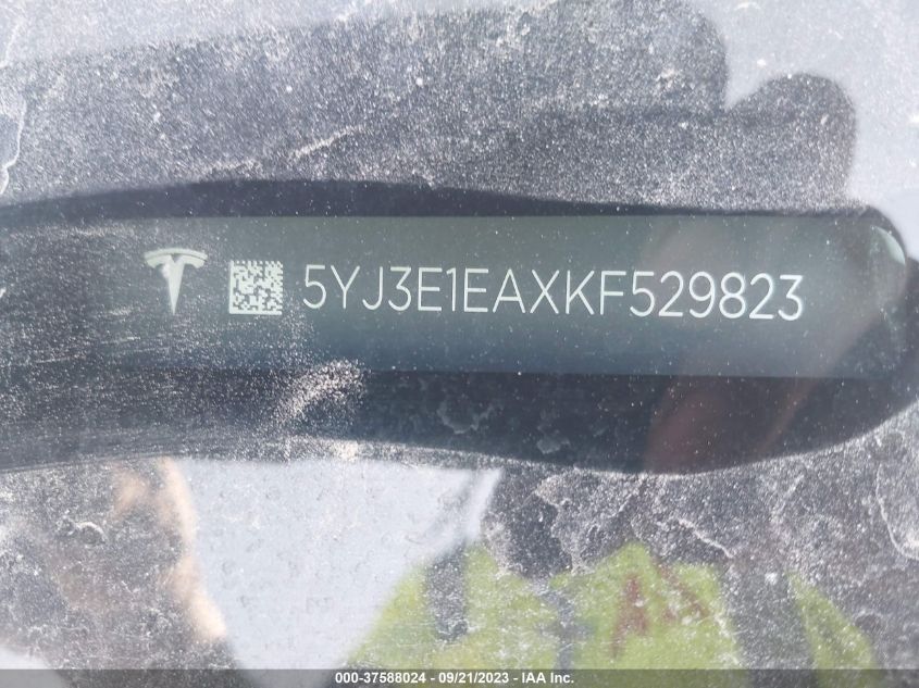 2019 TESLA MODEL 3 RANGE - 5YJ3E1EAXKF529823