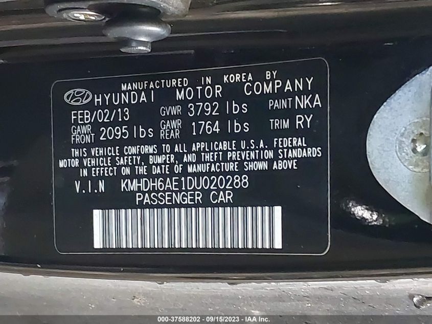 2013 HYUNDAI ELANTRA COUPE GS - KMHDH6AE1DU020288
