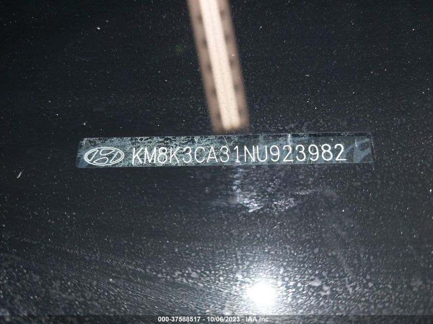2022 HYUNDAI KONA N LINE - KM8K3CA31NU923982
