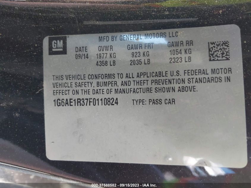 2015 CADILLAC ATS COUPE PREMIUM RWD 1G6AE1R37F0110824