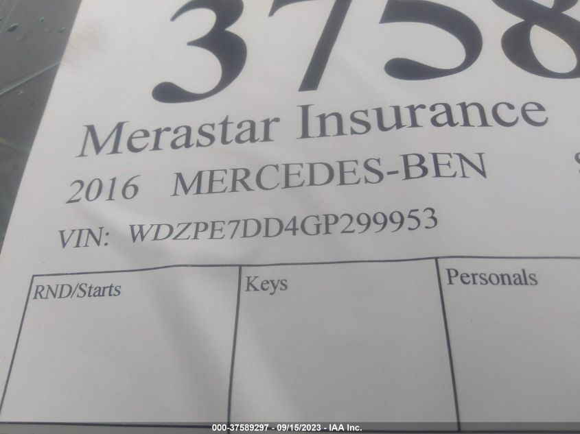 2016 MERCEDES-BENZ SPRINTER PASSENGER VANS - WDZPE7DD4GP299953