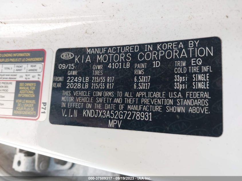2016 KIA SOUL ! - KNDJX3A52G7278931
