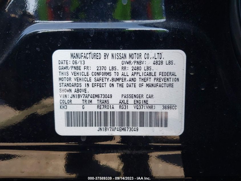 2014 INFINITI Q50 PREMIUM - JN1BV7AP4EM673049