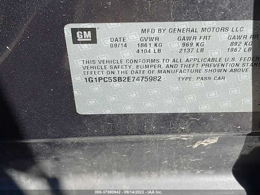 2014 CHEVROLET CRUZE 1LT - 1G1PC5SB2E7475982