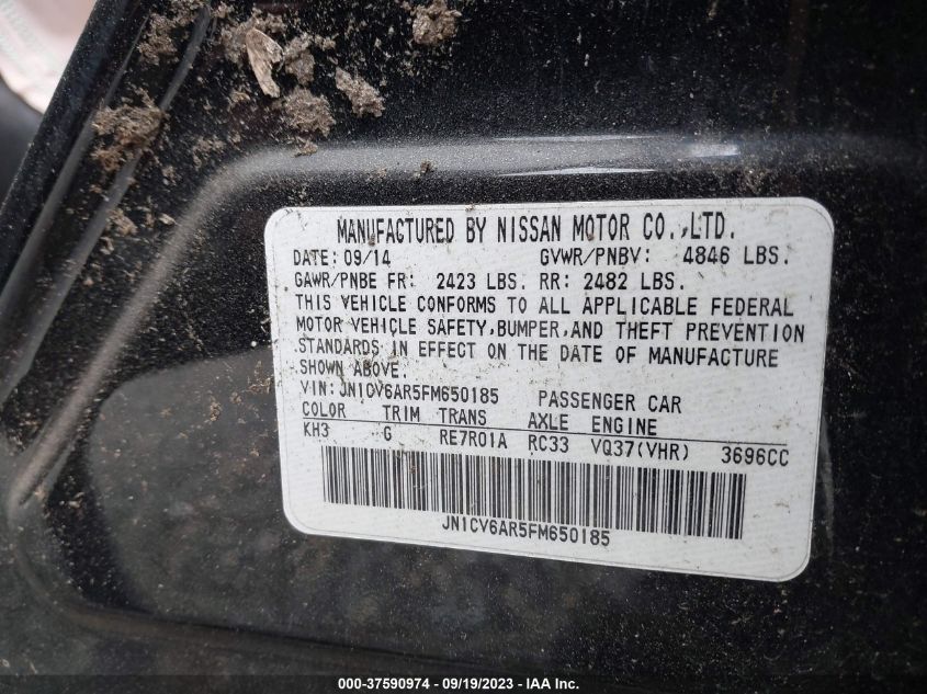 2015 INFINITI Q40 JN1CV6AR5FM650185