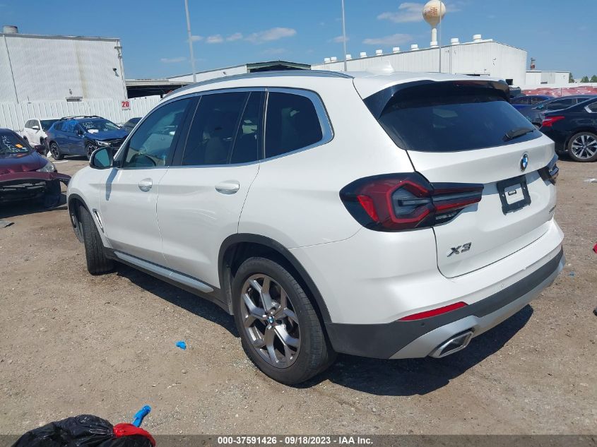 2022 BMW X3 SDRIVE30I - 5UX43DP02N9L27426