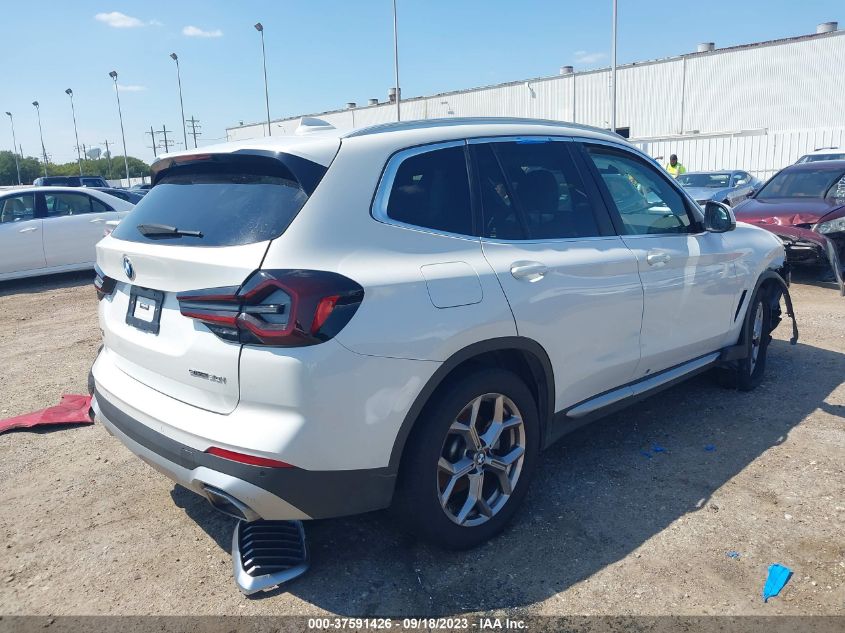 2022 BMW X3 SDRIVE30I - 5UX43DP02N9L27426