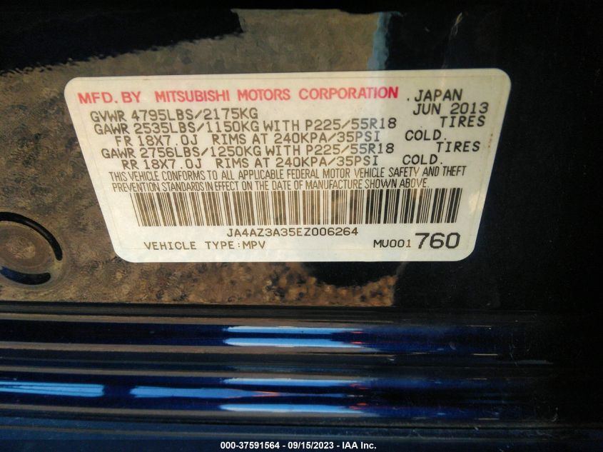 2014 MITSUBISHI OUTLANDER SE - JA4AZ3A35EZ006264