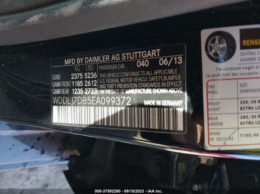 2014 MERCEDES-BENZ CLS 550 WDDLJ7DB5EA099372