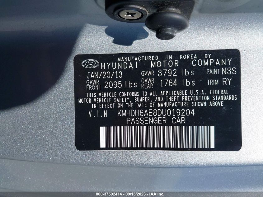 2013 HYUNDAI ELANTRA COUPE SE - KMHDH6AE8DU019204