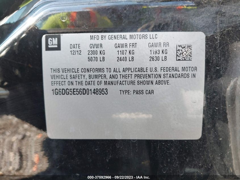 2013 CADILLAC CTS SEDAN LUXURY 1G6DG5E56D0148953