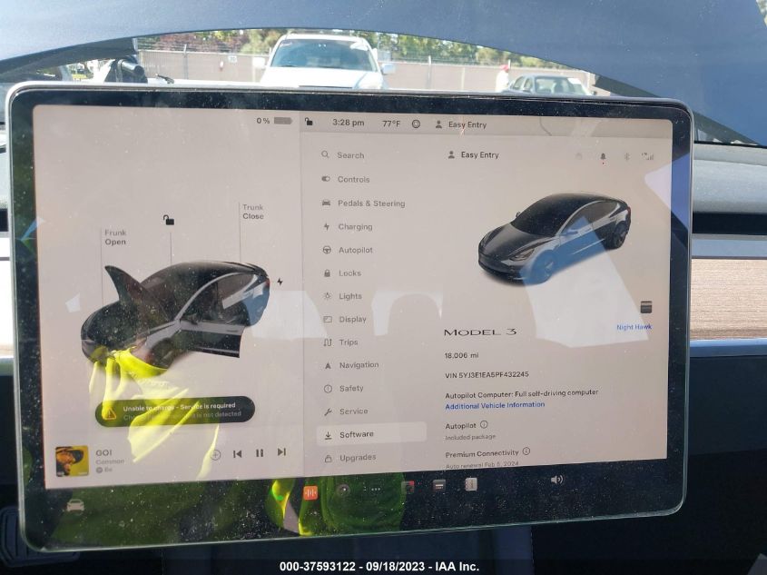 2023 TESLA MODEL 3 - 5YJ3E1EA5PF432245