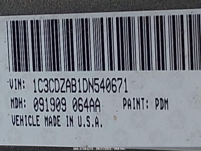 2013 DODGE AVENGER SE - 1C3CDZAB1DN540671