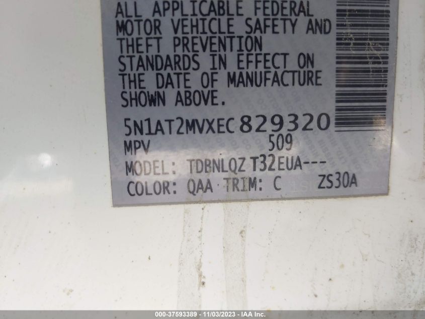 2014 NISSAN ROGUE SV - 5N1AT2MVXEC829320