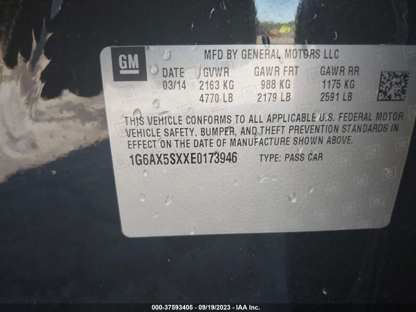 2014 CADILLAC CTS SEDAN LUXURY AWD - 1G6AX5SXXE0173946