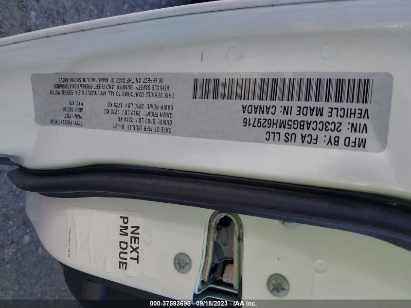 2021 CHRYSLER 300 - 2C3CCABG5MH629716