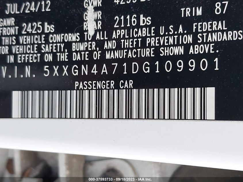 2013 KIA OPTIMA EX - 5XXGN4A71DG109901