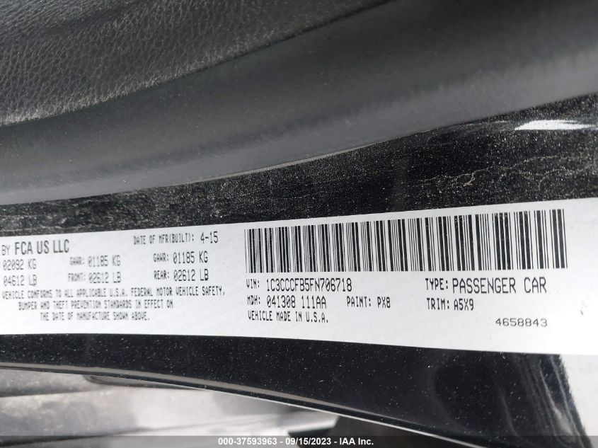 2015 CHRYSLER 200 LX - 1C3CCCFB5FN706718