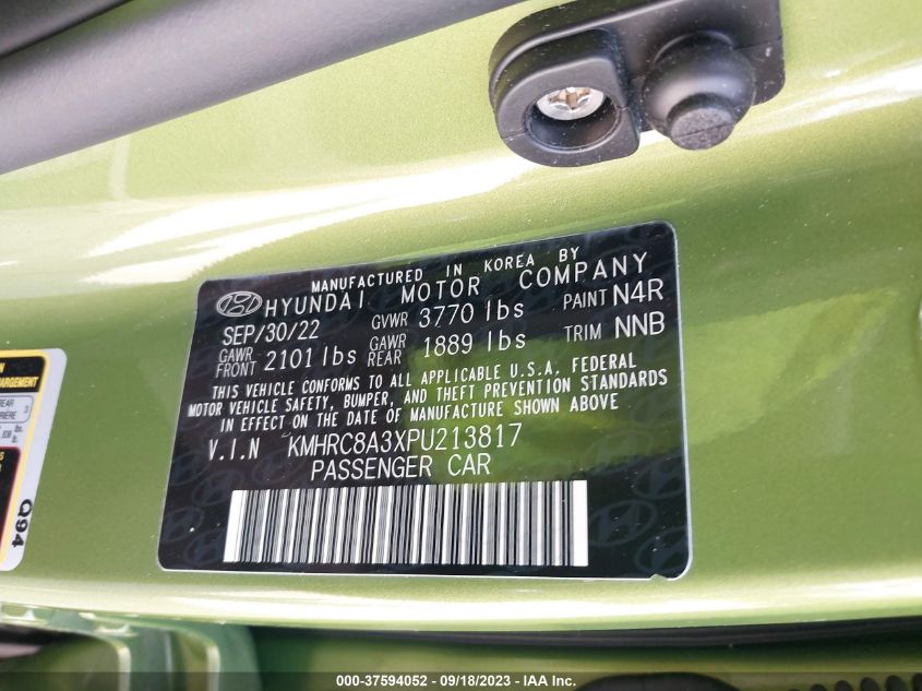 2023 HYUNDAI VENUE SEL/LIMITED - KMHRC8A3XPU213817